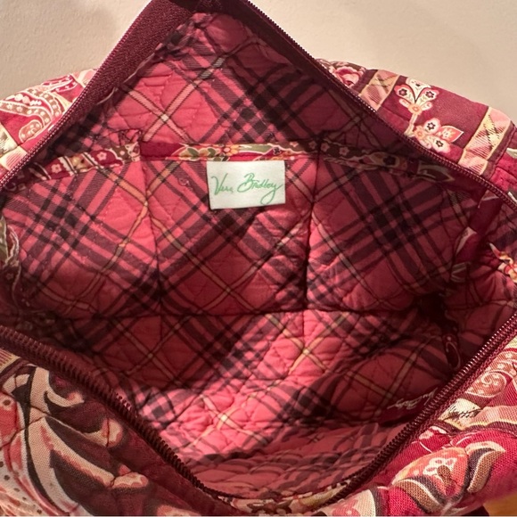 Vera Bradley Set of 3 in Maroon Pink Burgundy Patterns EUC Mini Bags & Zip Pouch - Picture 3 of 16